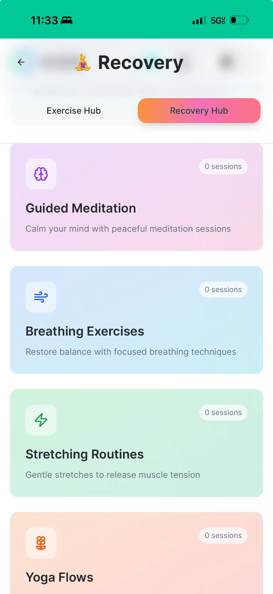VIGR Recovery hub with guided meditation, breathing and more